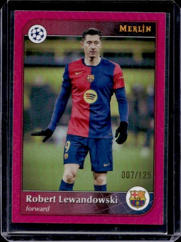 Robert Lewandowski 2024 Topps Merlin Chrome Magenta Refractor /125
