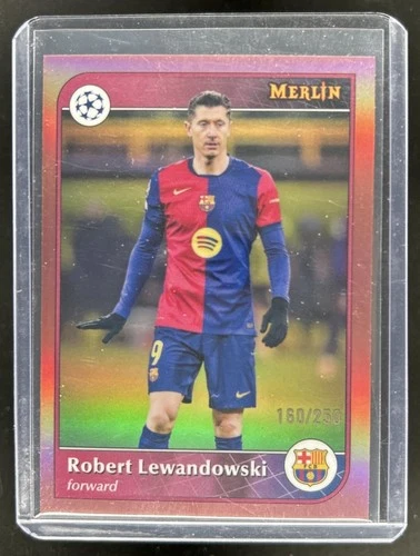 Robert Lewandowski 2024 Topps Merlin Chrome Pink Refractor /250