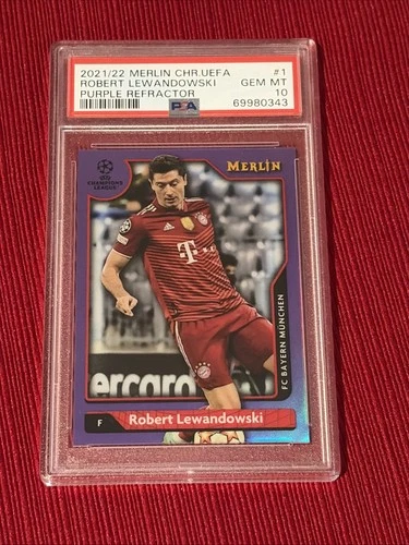 Robert Lewandowski 2021 Topps Merlin Chrome Purple Refractor /15