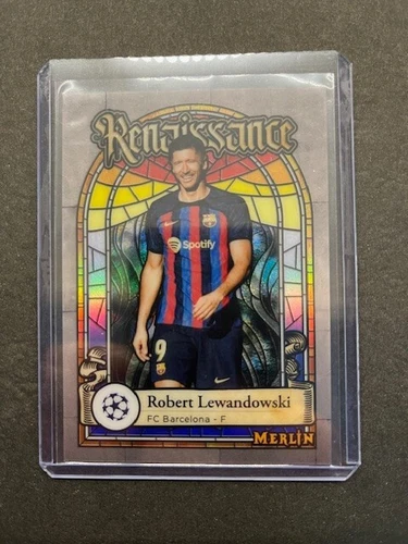 Robert Lewandowski 2023 Topps Merlin Chrome UEFA