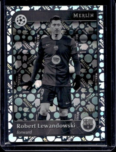 Robert Lewandowski 2024 Topps Merlin Chrome Vintage Refractor