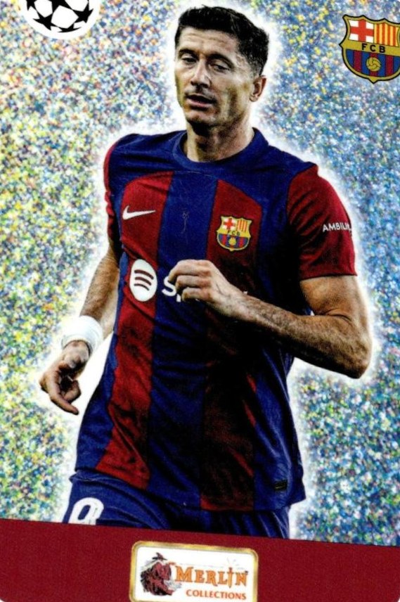 Robert Lewandowski 2023 Topps Merlin Heritage UEFA Club Competitions