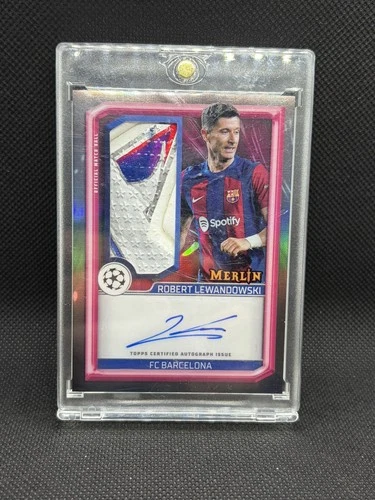 Robert Lewandowski 2024 Topps Merlin Match Ball Signature