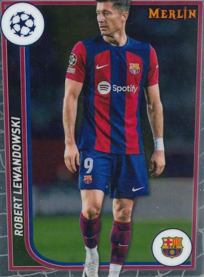 Robert Lewandowski 2023 Topps Merlin UEFA Club Competitions