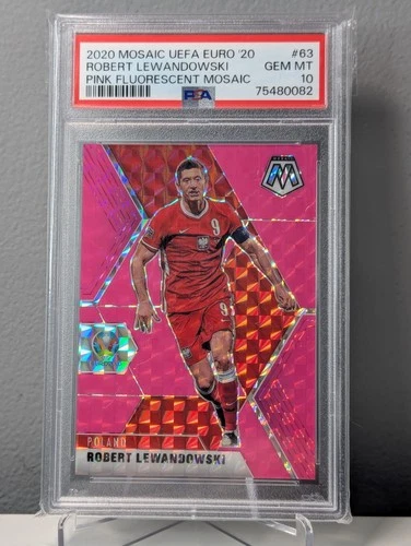 Robert Lewandowski 2021 Panini Mosaic Pink Fluorescent /10