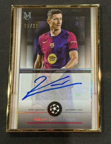 Robert Lewandowski 2024 Topps Museum Collection Gold Frame /99