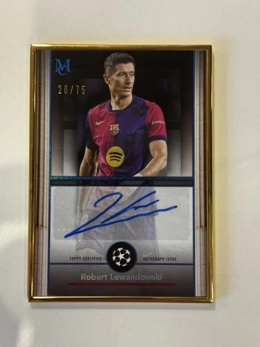 Robert Lewandowski 2025 Topps Museum Collection Gold Framed /75