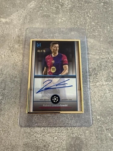 Robert Lewandowski 2024 Topps Museum Gold Frame /75