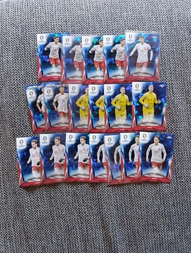 Robert Lewandowski / Piotr Zielinski 2024 Topps Chrome Sapphire Blue