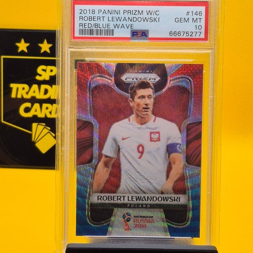 Robert Lewandowski 2018 Panini Prizm Red Blue Wave