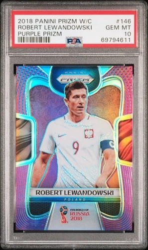 Robert Lewandowski 2018 Panini Prizm World Cup Purple Prizm /99