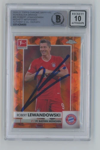Robert Lewandowski 2021 Topps Sapphire Orange /125