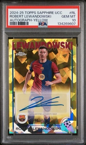 Robert Lewandowski 2024 Topps Sapphire Yellow /75