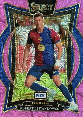 Robert Lewandowski 2024 Panini Select FIFA Terrace Pink Mojo /299