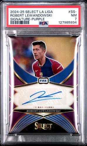 Robert Lewandowski 2024 Panini Select La Liga Purple 33/49