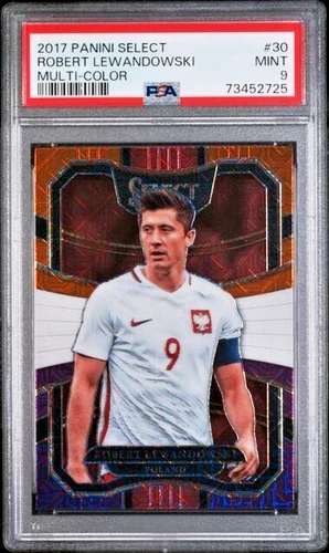 Robert Lewandowski 2017 Panini Select Multi-Color Prizm