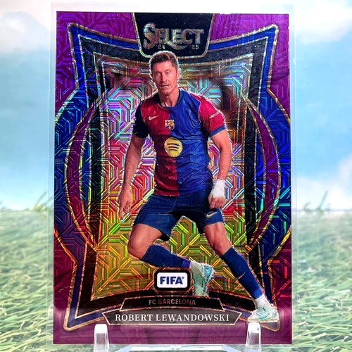 Robert Lewandowski 2024 Panini Select Purple Mojo Prizm