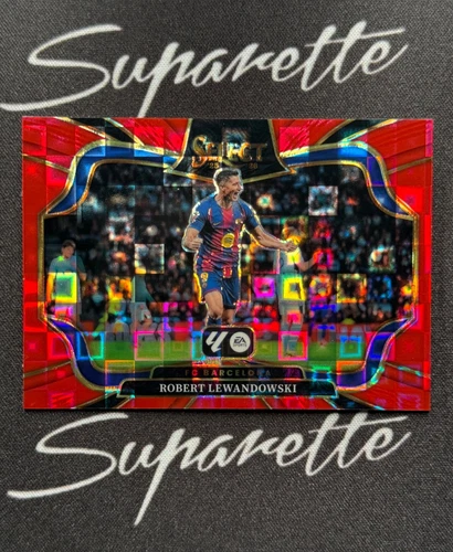 Robert Lewandowski 2025 Panini Select Red Pandora Prizm /201