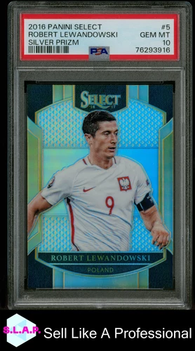 Robert Lewandowski 2016 Panini Select Silver Prizm