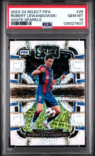Robert Lewandowski 2023 Panini Select White Sparkle