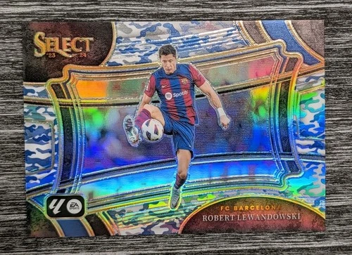 Robert Lewandowski 2023 Panini Select Winter Camo Prizm /99