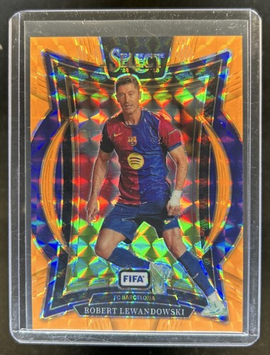Robert Lewandowski 2024 Panini Seleziona FIFA Terrazza Arancione Fluorescente /125