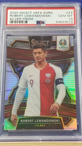 Robert Lewandowski 2020 Panini Seleziona UEFA Euro Silver Prizm