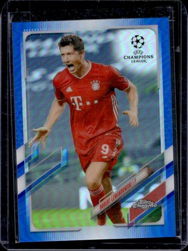 Robert Lewandowski 2020 Topps 2020-21 Cromo UEFA Blue Refractor /150