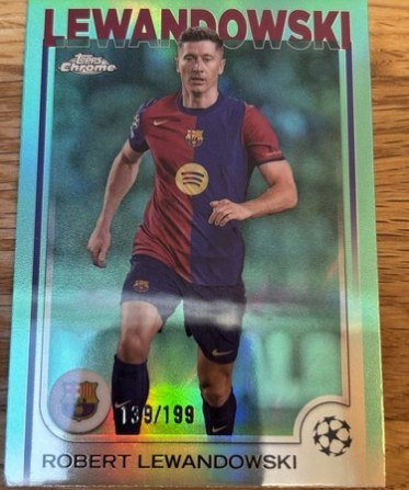 Robert Lewandowski 2024 Topps Chrome UEFA Club Competitions