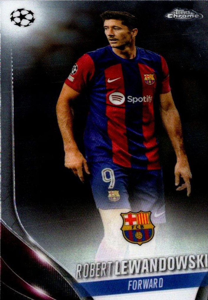 Robert Lewandowski 2023 Topps Chrome UEFA Club Competitions