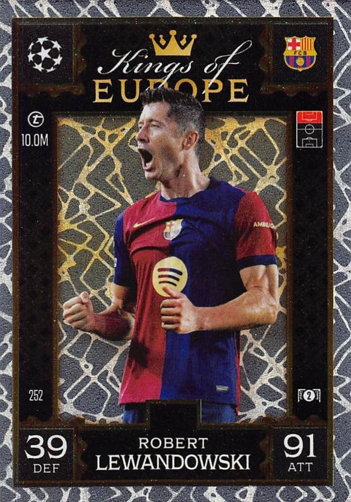 Robert Lewandowski 2024 Topps Match Attax UEFA Club Competitions Extra