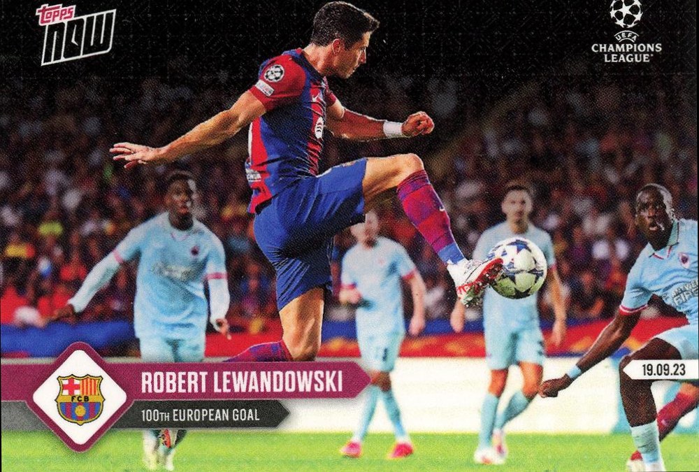 Robert Lewandowski 2023 Topps Now UEFA Champions League