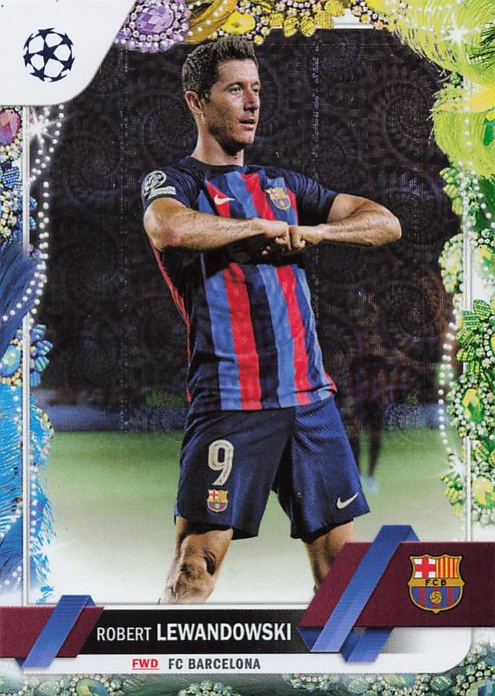 Robert Lewandowski 2022 Topps UEFA Club Competitions Carnaval Edition