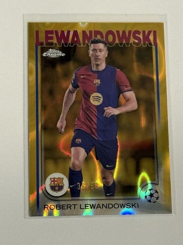 Robert Lewandowski 2024 Topps UCC Chrome Gold Lava /50