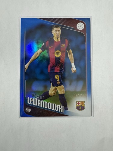Robert Lewandowski 2025 Topps UCL Blue Refractor /150