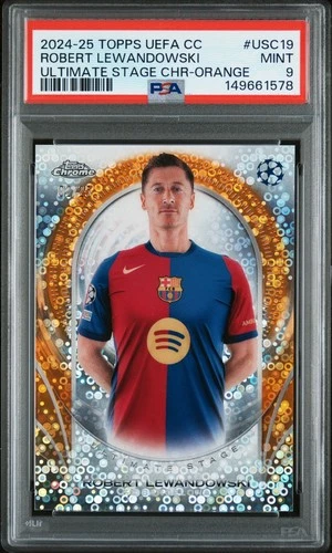 Robert Lewandowski 2024 Topps UEFA Orange /25