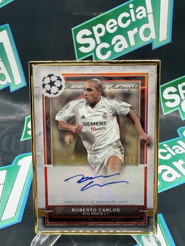 Roberto Carlos 2021 Topps Museum Gold Red Frame /25