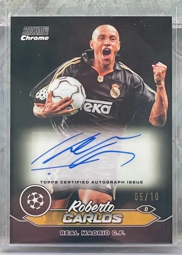 Roberto Carlos 2023 Topps Stadium Club Cromo Nero Ref /10