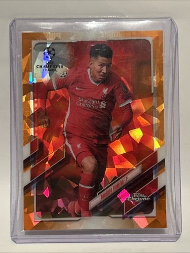 Roberto Firmino 2020 Topps Chrome UCL Sapphire Orange /50