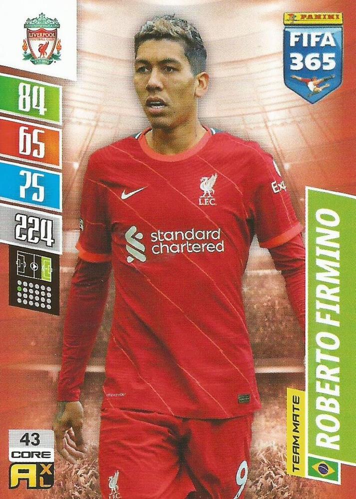Roberto Firmino 2022 Panini Adrenalyn XL FIFA 365