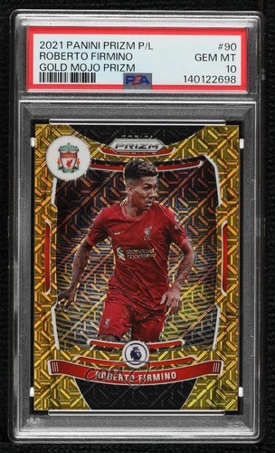 Roberto Firmino 2021 Panini Prizm Premier League Gold Mojo 3/10