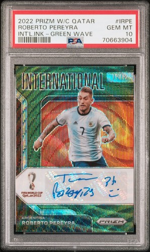 Roberto Pereyra 2022 Panini Prizm World Cup Green Wave