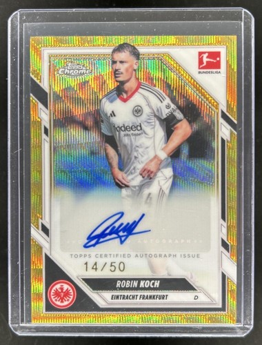 Robin Koch 2025 Topps Chrome Gold Wave Refractor /50