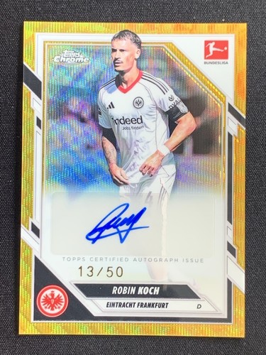 Robin Koch 2025 Topps Chrome Gold Wave Refractor /50