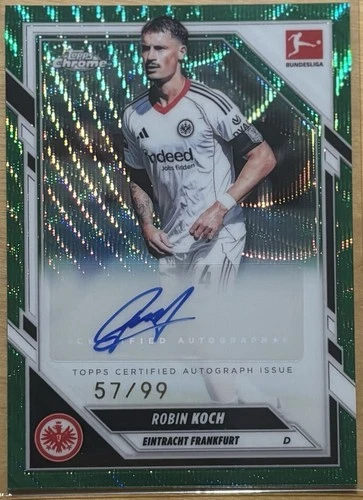 Robin Koch 2025 Topps Chrome Green Wave /99