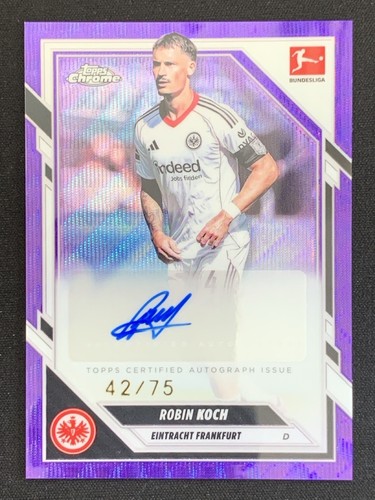 Robin Koch 2026 Topps Cromo Bundesliga Purple Wave /75