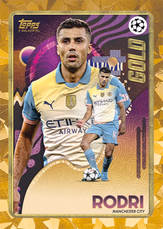 Rodri 2024 Topps Finest UEFA Club Competitions