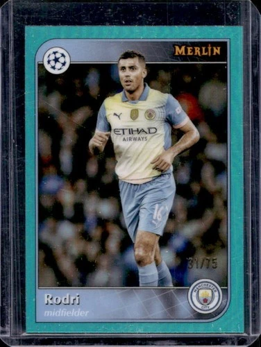 Rodri 2024 Topps Merlin Chrome Aqua Refractor /75