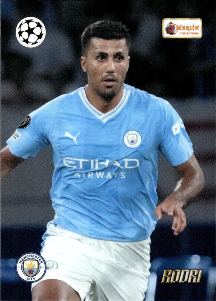 Rodri 2023 Topps Merlin Heritage UEFA Club Competitions