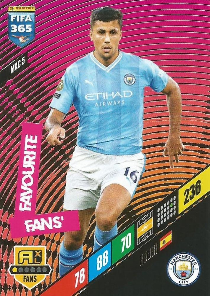 Rodri 2024 Panini Adrenalyn XL FIFA 365
